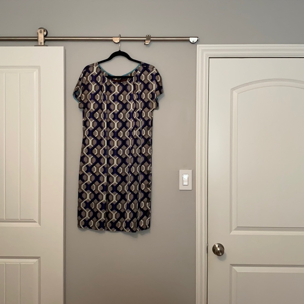 Designer silk geometric dress
